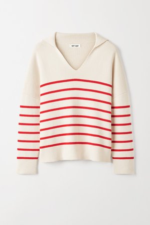 Soft Goat - Collar V-neck - Women cashmere sweater - XS - Red