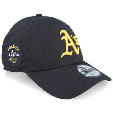 New Era - MLB Svart adjustable Keps - Oakland Athletics MLB Side Patch 9FORTY Black Adjustable @ Hatstore