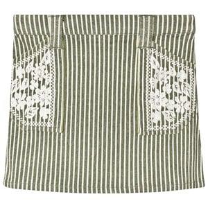 Velveteen Olive Striped Skirt 10 years - Skirts - 10 years - Grey