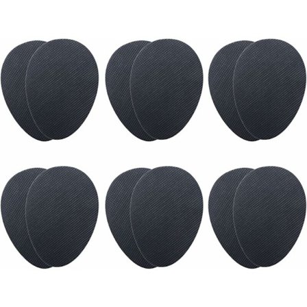 6 par skridsikre gummihæl selvklæbende indlægssåler skopuder skridsikre klistermærker skogrebs til mænd og kvinder (sort)