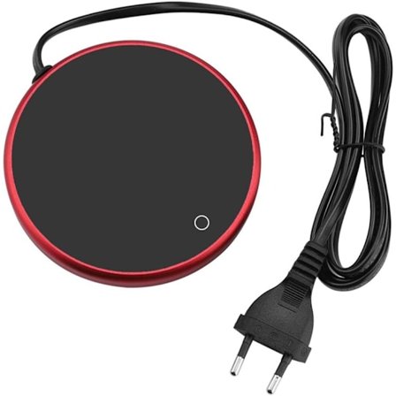 (Rød) 220-240V Elektrisk Kopvarmer Kontor Te Kaffe Mælkekop