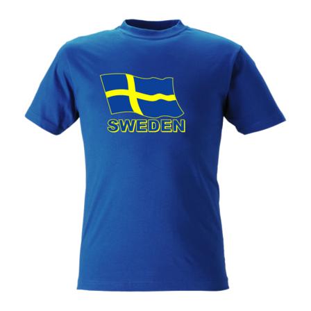 T-shirt Sweden Flagga Nr 95 Blå Xxxl