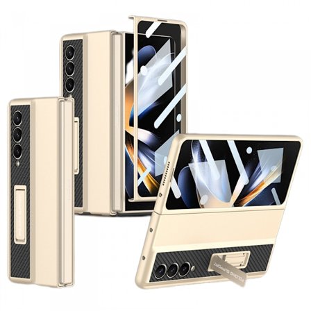 Samsung Galaxy Z Fold 4 Fodral med Stöd och Hängselskydd Skärmskydd Slim Lätt Matt PC Skal