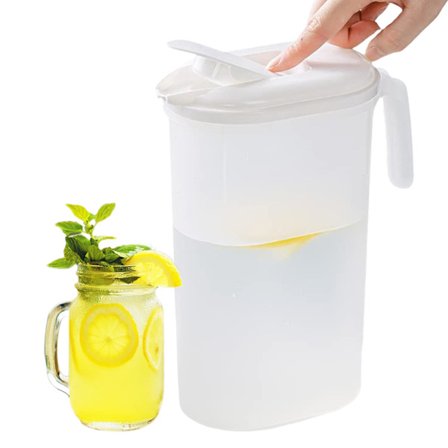 Karafler, køleskabskander med låg, lækagesikker kande til køleskabsdøren, vandkande til iste-drikke, 1,8 l