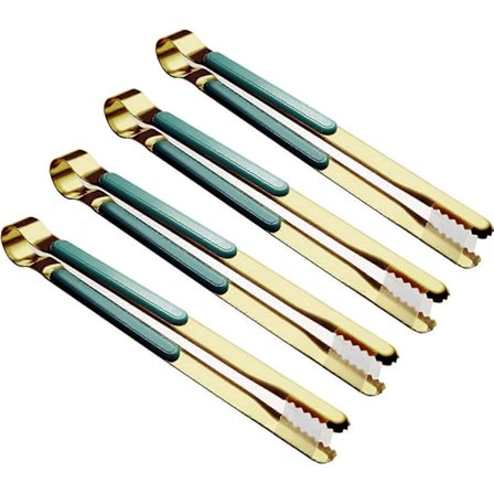 Kjøkkentang i rustfritt stål, 25 cm med sklisikkert grep (4-pakning)