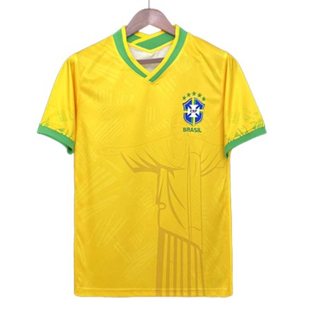 2425 Brasilien trøje 2022 Brasilien Special Edition fodboldtrøje Gul Yellow#M(170-175 cm)Yellow