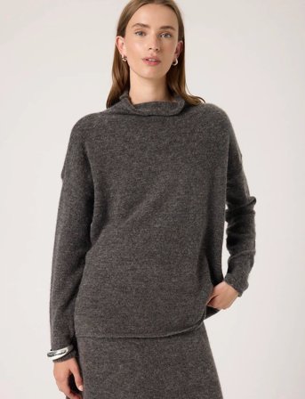 Soaked in Luxury Slmiya Slim Sleeve Pullover - Grey - S