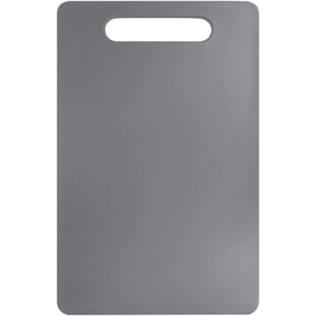 Mörkgrå - Plastskärbräda med handtag, livsmedelssäker, diskmaskinssäker, tjock skärbräda, lätt grepp (1 st)
