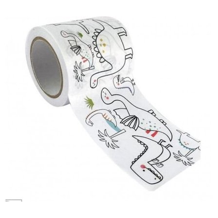 Färgläggningsmaskeringstejp stor - Dinosaurier 4,6 cm x 5 m
