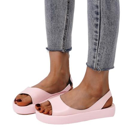 Kvinnors Sandaler Med Öppen Tå Och Ankelrem Platformsandaler