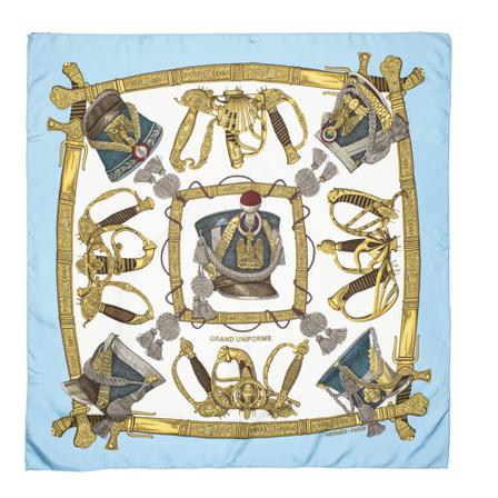 Hermès Vintage, Pre-owned Scarf Blauw, Dames, Maat:ONE Size