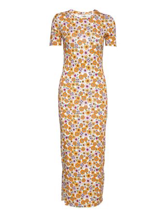 Enzoe Ss Dress Aop Gold 5329 Patterned Envii