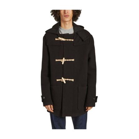 Gloverall, Mid Monty Coat Zwart, Heren, Maat:L