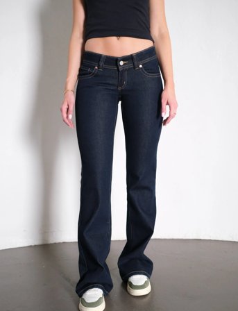 ABRAND 00 Super Low Kick Tall Richie Rinse Denim - Navy - 23