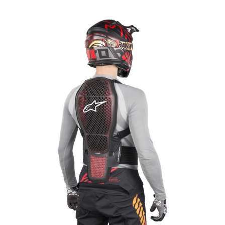 Alpinestars Nucleon KR-1 Cell Ryggskydd Transparent-Röd-Svart L