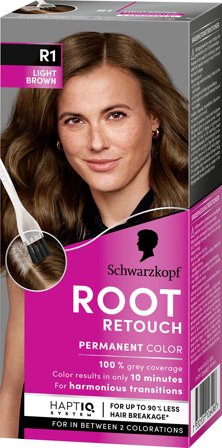 Schwarzkopf Root Retouch Permanent Colour R1 Light Brown, Hår, Hårfarve, Retouch Farvespray