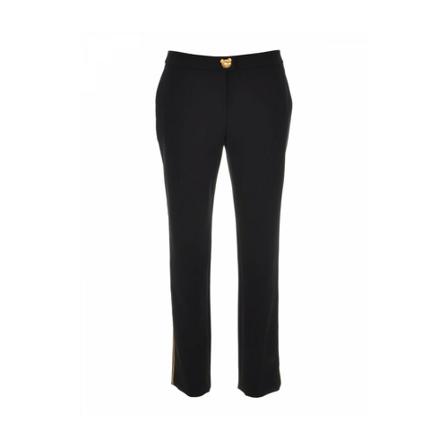 Moschino, Straight Trousers Zwart, Dames, Maat:M,polyester