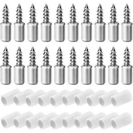 20 stk 7mm (med sklisikker gummimansjett) hylle støttepinne