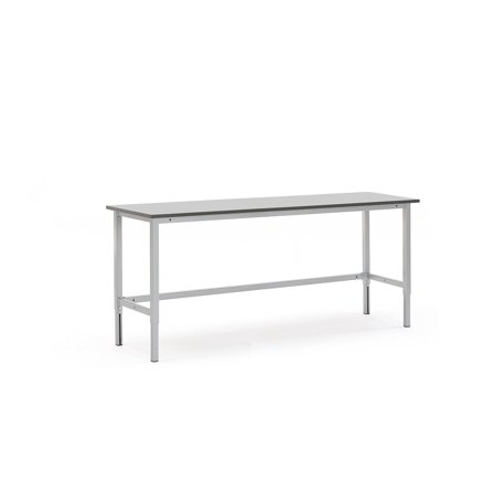 Höhenverstellbare Werkbank MOTION, manuell, 400 kg Belastung, 2000 x 600 mm, grau