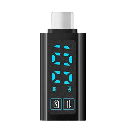 Typ C-adapter 100W Laddningskapacitet Synlig Effektvisning Kontakt USB C Snabbladdningsadapter Omvandlare