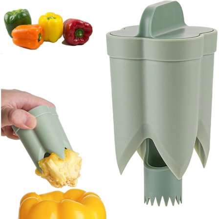 Peberudkerner, 2025 Opgraderet 2-i-1 Frøfjerner & Skærer - Ubesværet Peberfrugt, Frugt & Grøntsagsfrøfjerner - Hurtig Køkken Ga