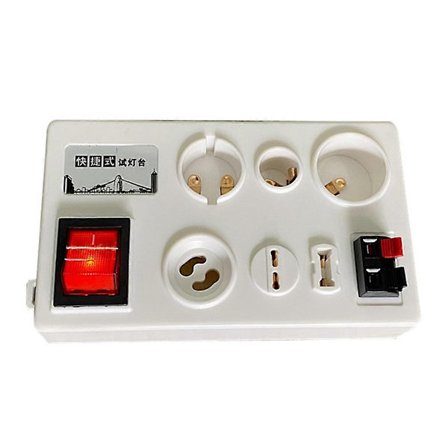 Multi-Interface Test Lampeholder 12 Port LED-pære Tester Alsidig LED LCD-tester Kompatibel med E27 B22 E14 Pære Test EU-stik-Perfet