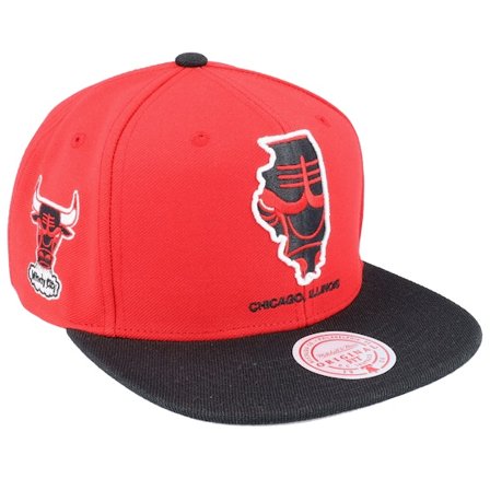 Mitchell & Ness - Rojo snapback Gorra - Chicago Bulls Team Insider Red/Black Snapback @ Hatstore