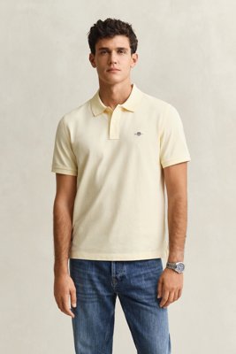 GANT - Klassisk piquéskjorte i regular fit til herre vanilla yellow