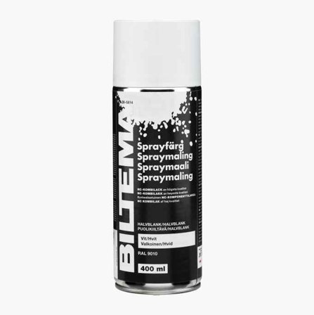 Sprayfärg Halvblank Vit 400 ml NC-Kombilack - Biltema