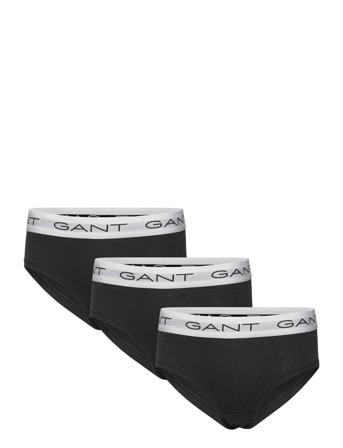 Hipster Briefs 3-Pack Night & Underwear Underwear Panties Svart GANT*Betinget Tilbud