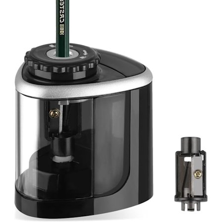 Sähköinen teroitin, paristokäyttöinen automaattinen teroitin kouluun, kotiin ja toimistoon, musta