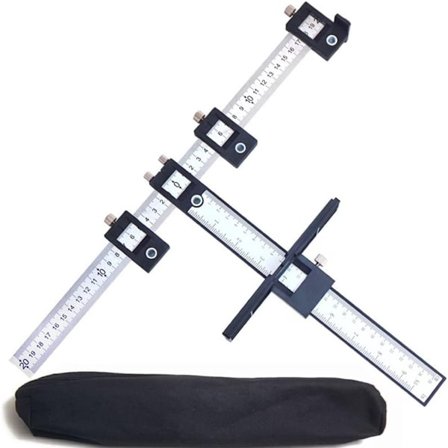 Laitteistotyökalu, rei'ityksen paikannin, säädettävä kaapin poraustyökalu, porausohjain, ovi- ja vetolaatikoille