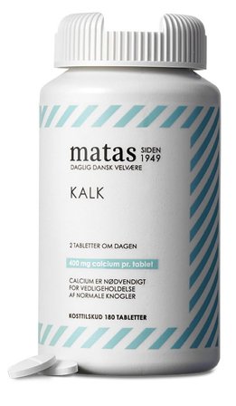 Matas Striber Kalk 400 mg 180 tabl., Helse & Madvarer, Mineraler, Kalk