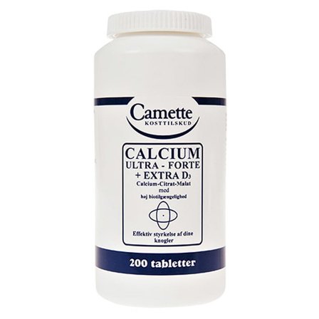 Camette Calcium ultra forte + ekstra D3 200 tabl., Helse & Madvarer, Mineraler, Kalk