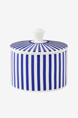 Spode - Sockerskål med lock Steccato 0,29 L - Blå - Servering- & salladsskålar - Från Homeroom