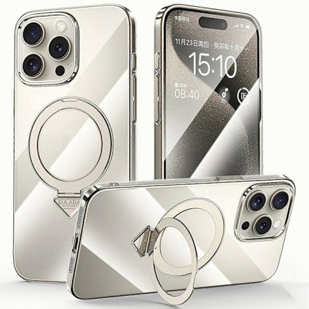 SULADA Cover til Kompatibel med iPhone 15 Pro Max Kompatibel med MagSafe Støtte Klar PC Telefon Cover Multicolor