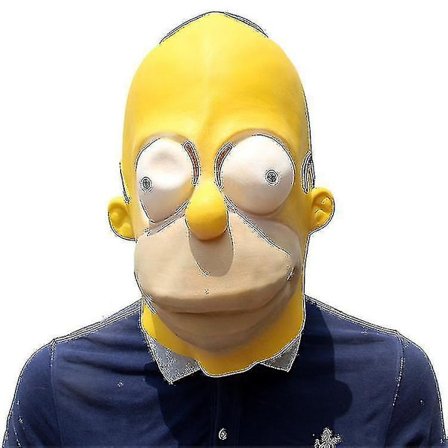 Homer och Bart Mask Halloween Latex Mask