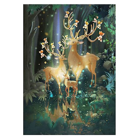 5d DIY Skov Sika Hjorte Diamantmaleri (30-40CM)