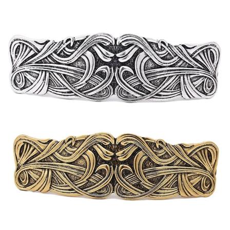 Pakke med 2 vikinghårklemmer Vintage metallhårklemmer Hårtilbehør Hodeplagg for kvinner jenter