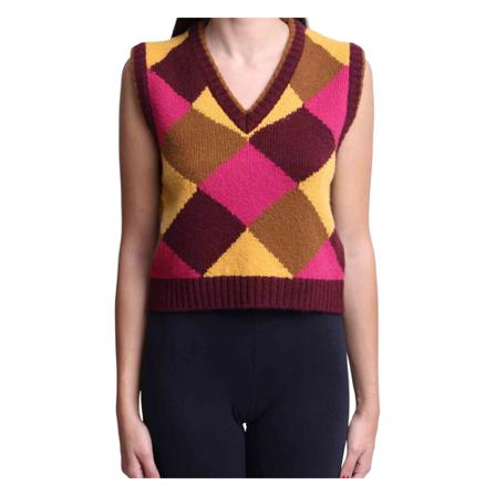 Maliparmi Sleeveless Strik Pink, Dame Slipover