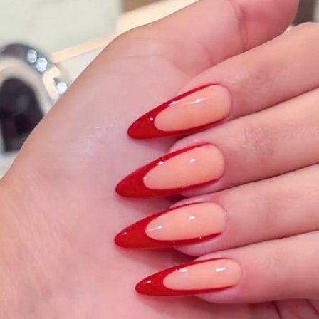 24 stk trykk på negler falske neglespisser 5 5