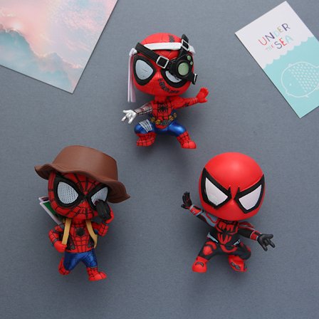 Spiderman 3D-skummagnet, set om tre