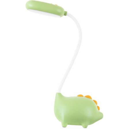 [CA] Fleksibel USB-skrivebordslampe med dinosaur, fleksibel LED-skrivebordslampe med hals, justerbar lysstyrke for kontorstudier og lesing, grønn