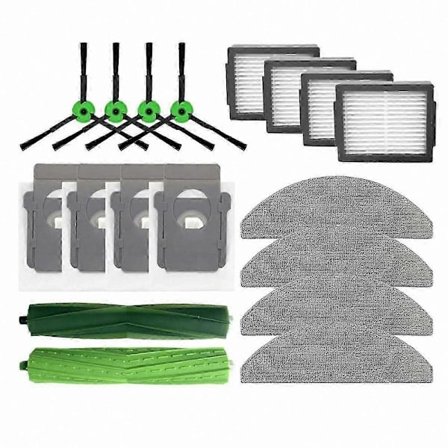 Ersättningshuvudsidoborste HEPA-filter Moppdynor Dammpåsar för Combo Robotdammsugarmodeller I5 J5 Seriedelar Tillbehör