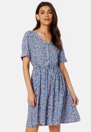 Pieces Nya SS Dress Marina AOP:Flower Klær