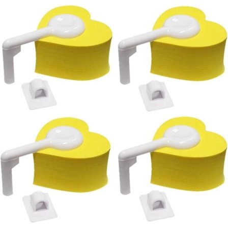 Baby- og barnesikring - Dørstoppere for å beskytte fingrene mot dørhengsler (4 stk, gul)