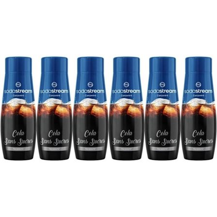 Set med 6 SODASTREAM SOCKERFRIA COLA-koncentrat - 440ml