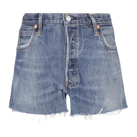 Re/Done, High Rise Short Blauw, Dames, Maat:W30