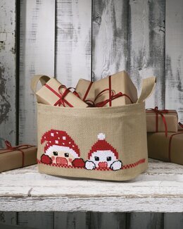 Broderikit Julkorg Kikar fram - Permin