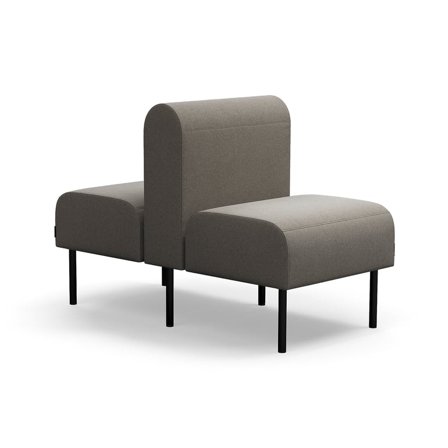 Modulsoffa VARIETY, 1-sits, dubbel, tyg Pod CS, taupe